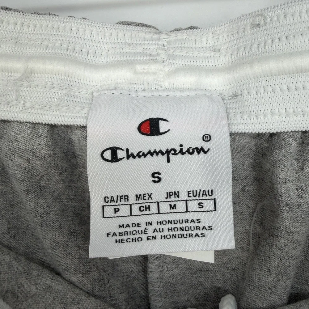 New Champion Men's Small Jersey Open-Bottom Pants Gray Athleisure Gym Pockets